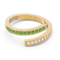 Petite Modern Wrap Pave Prayana Band