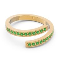 Petite Modern Wrap Pave Prayana Band