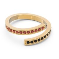 Petite Modern Wrap Pave Prayana Band