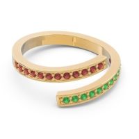 Petite Modern Wrap Pave Prayana Band