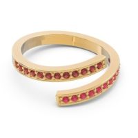 Petite Modern Wrap Pave Prayana Band