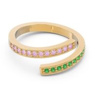 Petite Modern Wrap Pave Prayana Band
