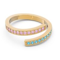 Petite Modern Wrap Pave Prayana Band