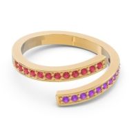 Petite Modern Wrap Pave Prayana Band