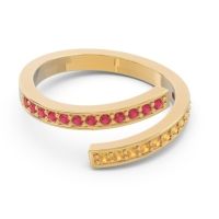 Petite Modern Wrap Pave Prayana Band