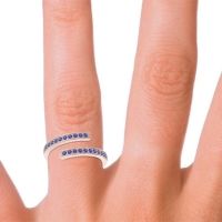 Petite Modern Wrap Pave Prayana Band