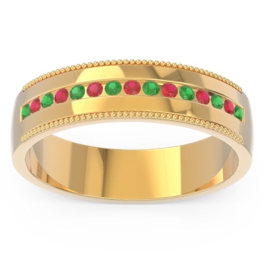 Men's Center Channel Milgrain 6mm Band
