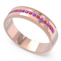 Men's Center Channel Milgrain 6mm Band