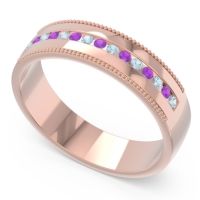 Men's Center Channel Milgrain 6mm Band