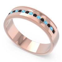 Men's Center Channel Milgrain 6mm Band