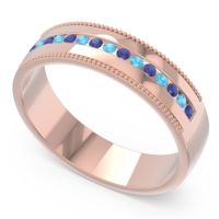 Men's Center Channel Milgrain 6mm Band