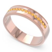 Men's Center Channel Milgrain 6mm Band