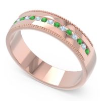Men's Center Channel Milgrain 6mm Band