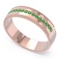 Men's Center Channel Milgrain 6mm Band