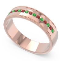 Men's Center Channel Milgrain 6mm Band