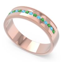 Men's Center Channel Milgrain 6mm Band