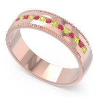 Men's Center Channel Milgrain 6mm Band