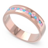 Men's Center Channel Milgrain 6mm Band