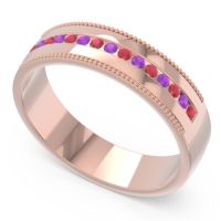 Men's Center Channel Milgrain 6mm Band
