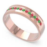 Men's Center Channel Milgrain 6mm Band