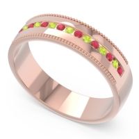 Men's Center Channel Milgrain 6mm Band