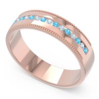 Men's Center Channel Milgrain 6mm Band