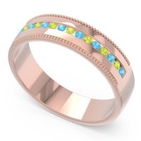 Men's Center Channel Milgrain 6mm Band
