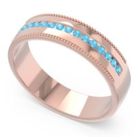 Men's Center Channel Milgrain 6mm Band