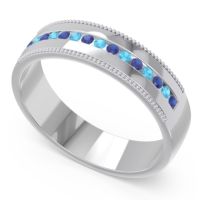 Men's Center Channel Milgrain 6mm Band