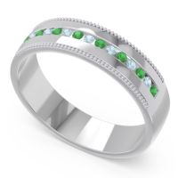 Men's Center Channel Milgrain 6mm Band