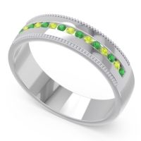 Men's Center Channel Milgrain 6mm Band