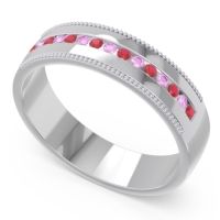 Men's Center Channel Milgrain 6mm Band