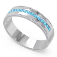 Men's Center Channel Milgrain 6mm Band