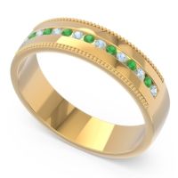Men's Center Channel Milgrain 6mm Band