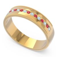 Men's Center Channel Milgrain 6mm Band