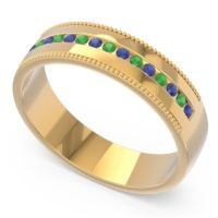 Men's Center Channel Milgrain 6mm Band