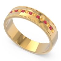 Men's Center Channel Milgrain 6mm Band