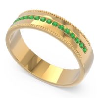 Men's Center Channel Milgrain 6mm Band