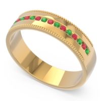 Men's Center Channel Milgrain 6mm Band