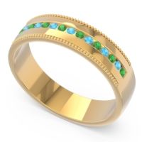 Men's Center Channel Milgrain 6mm Band