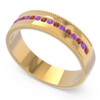 Men's Center Channel Milgrain 6mm Band