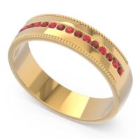 Men's Center Channel Milgrain 6mm Band