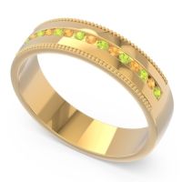 Men's Center Channel Milgrain 6mm Band