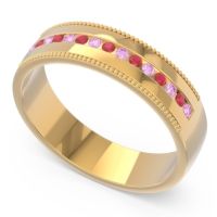 Men's Center Channel Milgrain 6mm Band