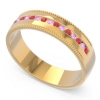 Men's Center Channel Milgrain 6mm Band