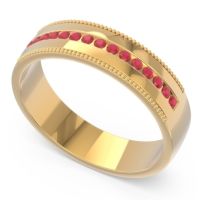 Men's Center Channel Milgrain 6mm Band