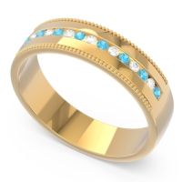 Men's Center Channel Milgrain 6mm Band