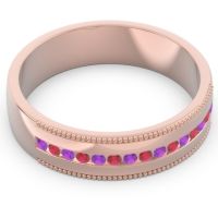 Men's Center Channel Milgrain 6mm Band