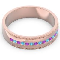 Men's Center Channel Milgrain 6mm Band