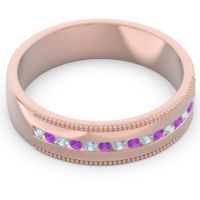 Men's Center Channel Milgrain 6mm Band